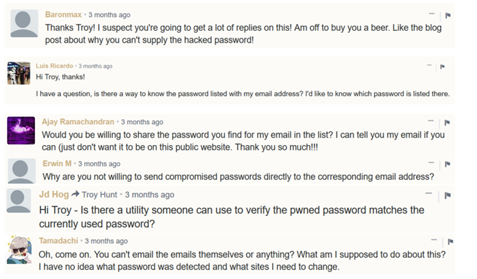 Why MyVC is a better choice than HIBP for checking leaked passwords - image pwned-convo on https://www.vericlouds.com