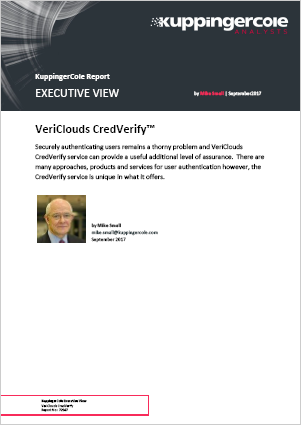 Executive View: Kuppinger Cole Executive View - VeriClouds CredVerify - image kuppinger-cole-executive-view-vericlouds on https://www.vericlouds.com