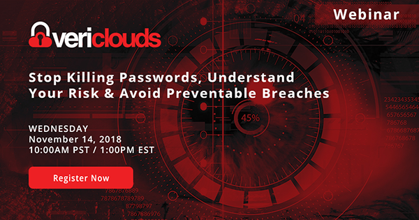 Webinar: Stop Killing Passwords, Understand Your Risk & Avoid Preventable Breaches - image vericlouds-webinar-twitter on https://www.vericlouds.com